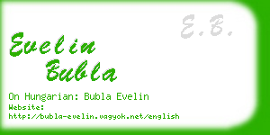evelin bubla business card